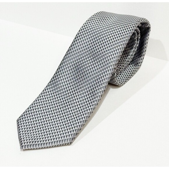 Perry Ellis Men's Neck Tie Gray Textured Size One - Picture 2 of 13